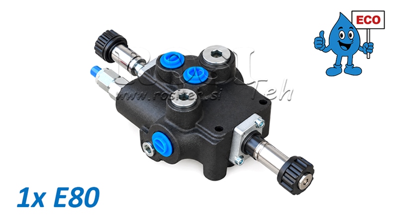 HYDRAULICKÝ ELEKTROMAGNETICKÝ VENTIL (BEZ CIEVOK) – 1-SEKČNÝ ROZVÁDZAČ 1xE80 ECO
