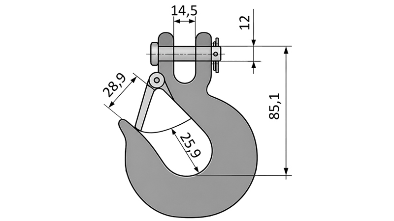 HÁK S POISTKOU - 3000 KG