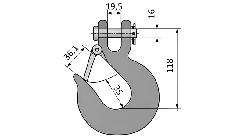 HÁK S POISTKOU - 5000 KG