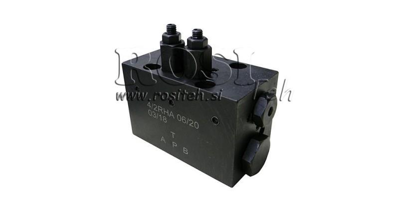 HYDRAULIC VALVE ROTARY MECHANICAL FOR HLEVSKE BRUSH CETOP3 4/2 RHA