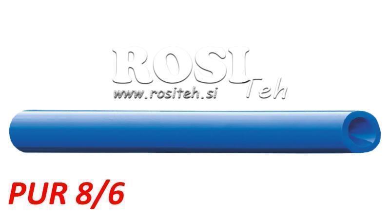 PU 8/6 PUR MODRÁ VZDUCHOVÁ HADICA POLYURETÁN