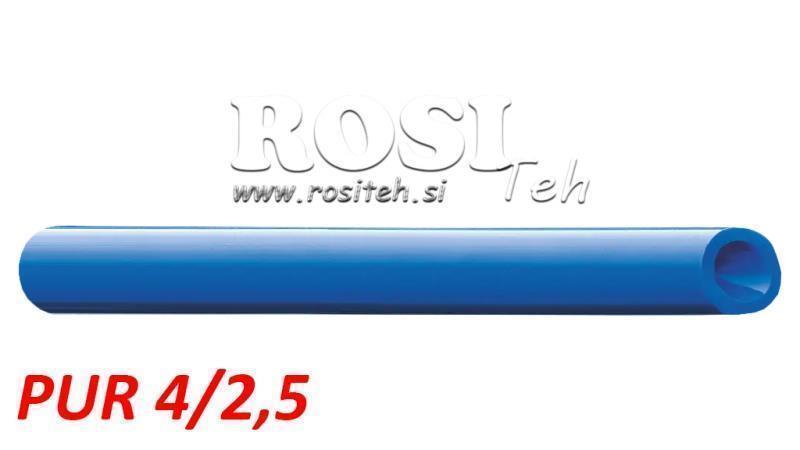 MANGUEIRA DE AR POLIURETANO PU 4/2.5 PUR AZUL