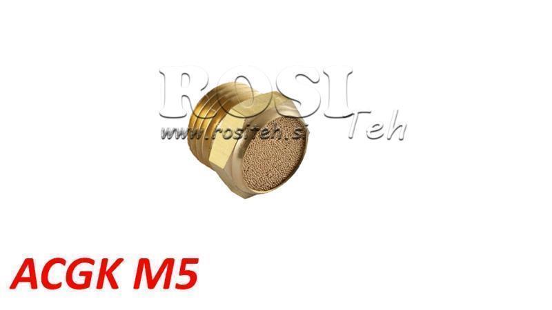 PNEUMATICKÝ TLMIČ Z MOSADZE ACGK M5 NÍZKY