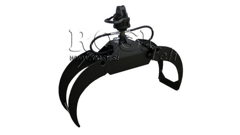 GARRA FLORESTAL LG1200 kg - 1120 mm ROTATOR 3000/1500 KG COM EIXO