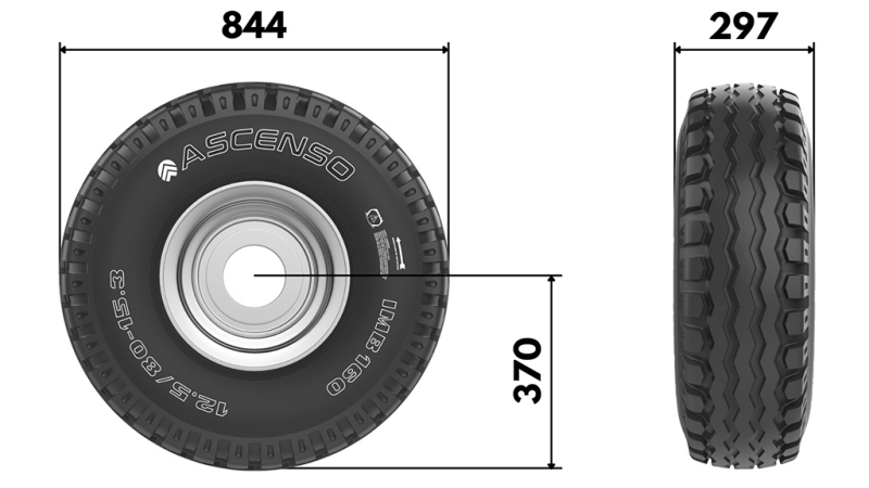 15.0/55-17 PNEUMATICO AW909 14pl CON BORDO 13-00X17