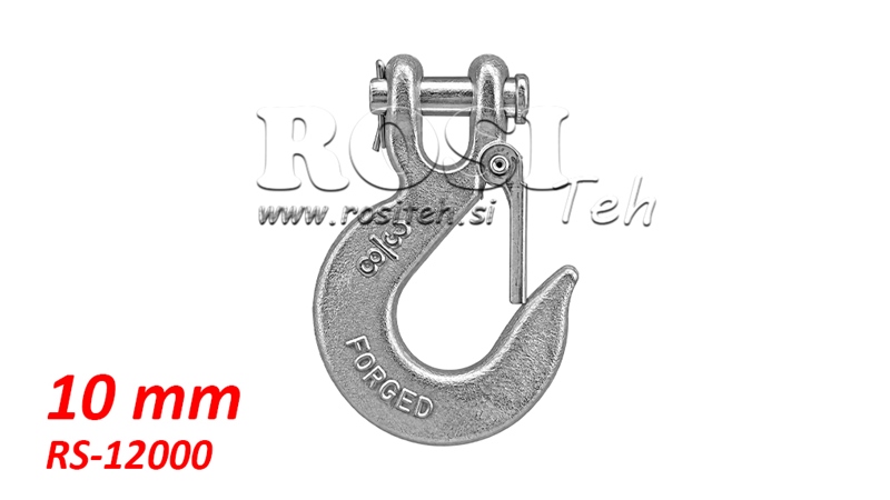 HOOK WITH SAFETY LATCH - 3/8