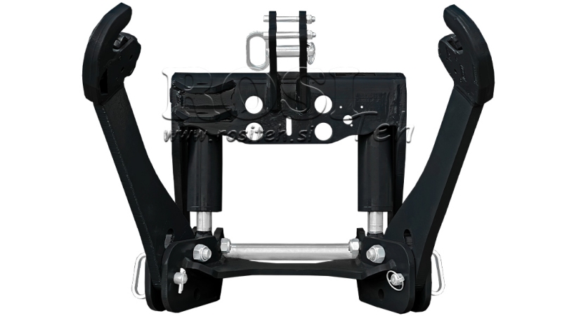 KOMPLETNÝ TROJBODOVÝ ZÁVES NA TRAKTOR UNIVERZÁLNY 2KAT PRE TRAKTOR 1500kg ČIERNA (RAL 9005)
