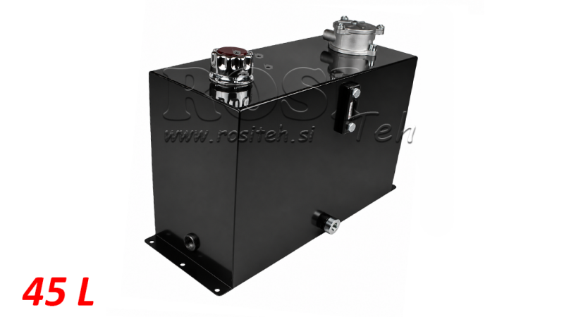 NÁDRŽ KOVOVÝ 45 LITER KOCKA 400x255x600mm KOMPLETNÝ S VYBAVENÍM