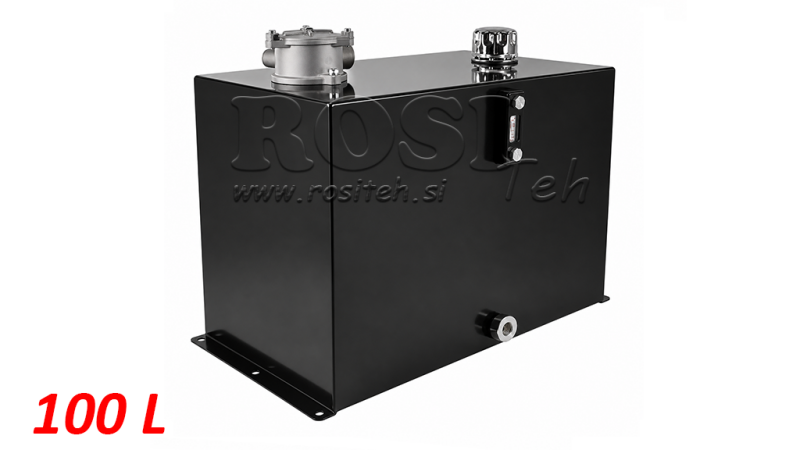 NÁDRŽ KOVOVÝ 100 LITER KOCKA 445x355x700mm KOMPLETNÝ S VYBAVENÍM