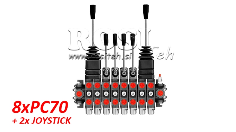 HIDRAULINIS VOŽTUVAS 8XPC70 + 2X JOYSTICK