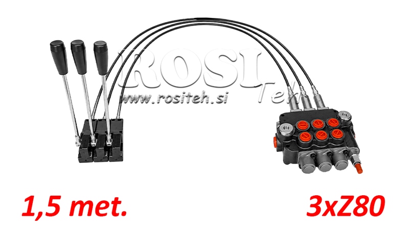 KIT 3xZ80 + JOYSTICK 1 POSITION L1500