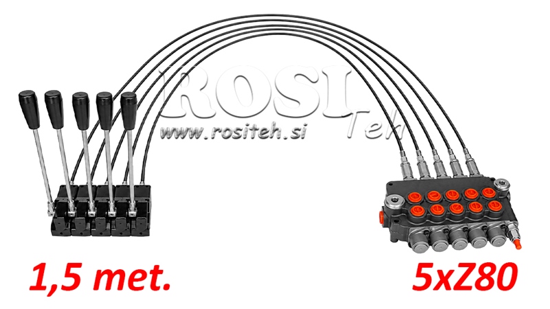 KIT 5xZ80 + JOYSTICK 1 POSITION L1500