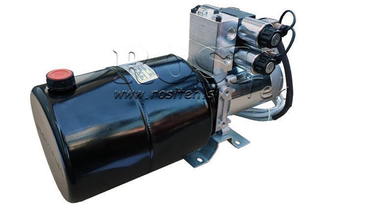 MINI HYDRAULICKÝ AGREGÁT 24V DC - 2.2kW = 2.1cc - 8 lit - 2x obojsmerná zostava (kov)