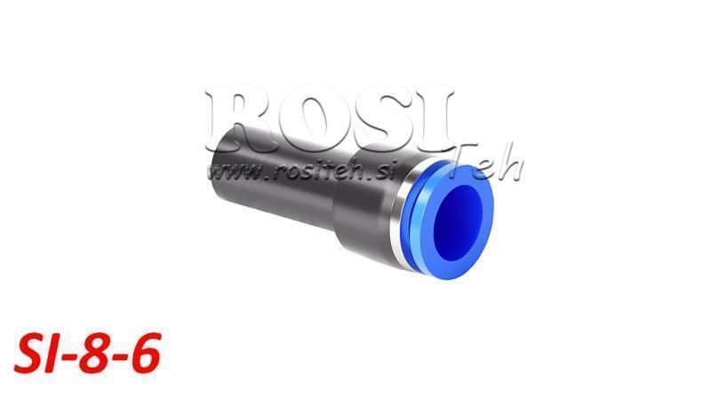 REDUTOR PNEUMÁTICO PLUG-IN CONEXÃO TPA SEM ROSCA SI-8-6