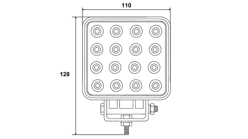 LED RADNO SVIJETLO – SVIJETLO 16 LED 48W 12V-24V