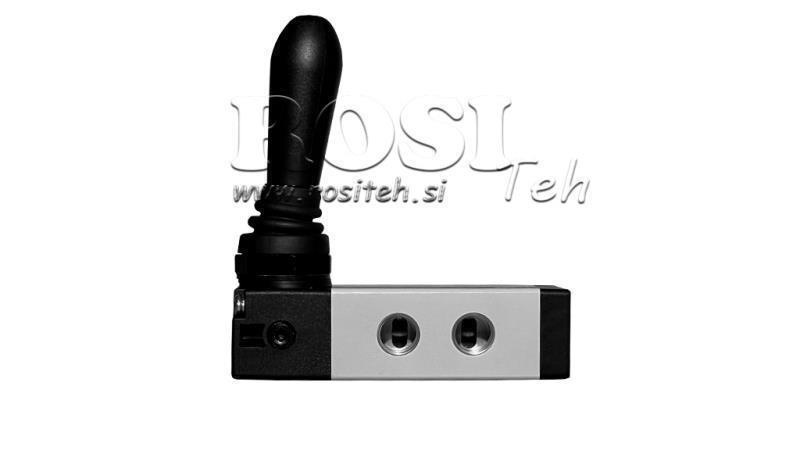 PNEVMATSKI ROČNI VENTIL 5/3 3/8 PRT-1053-CRR ROČNO VRAČANJE