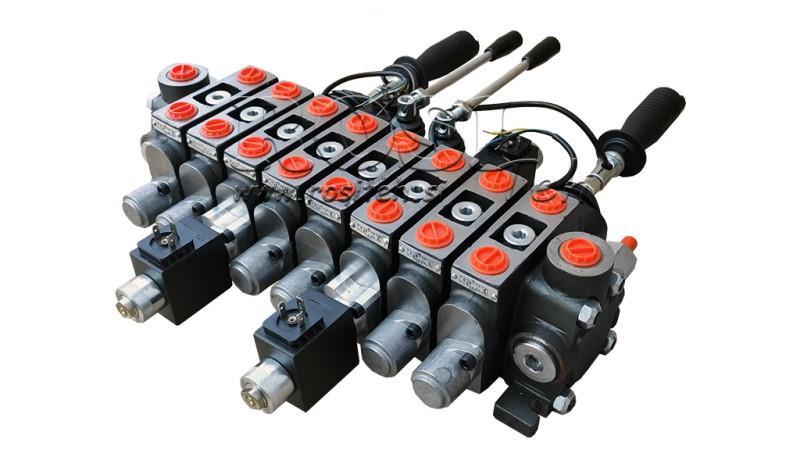 VALVOLA IDRAULICA HIAB 8xPC70 2x JOYSTICK - CONTROLLO ELETTRICO 12V