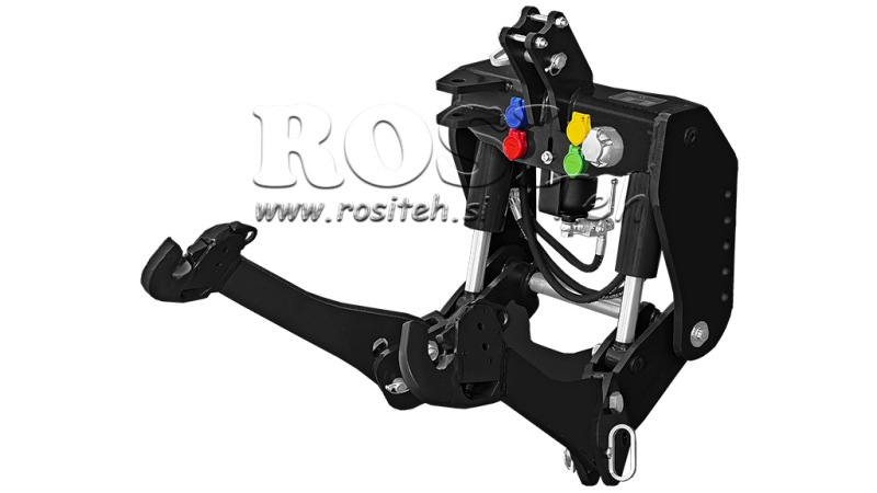 KOMPLETNÝ TROJBODOVÝ ZÁVES NA TRAKTOR UNIVERZÁLNY 2KAT PRE TRAKTOR 1500kg ČIERNA (RAL 9005)