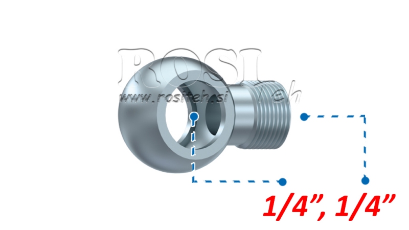 HIDRAULISKAIS ACIS SAVIENOJUMS 1/4-1/4