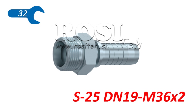 HYDRAULICKÁ PRÍPOJKA CES 25 S SAMEC DN19–M36×2