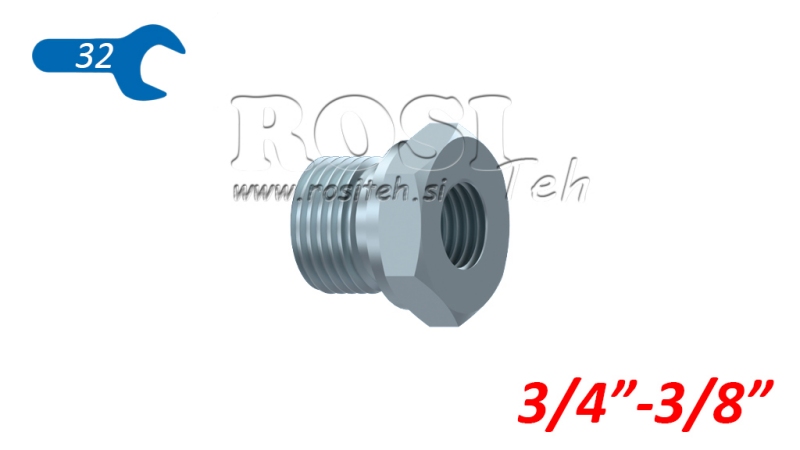 HYDRAULIKADAPTER MÄNNLICH-WEIBLICH 3/4-3/8