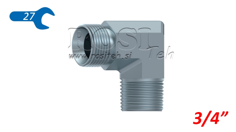 KNIE 90°KONUS - GERADE VERDICHTUNG 3/4