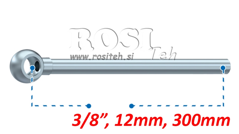 KOVOVÁ BANJO RÚRKA 3/8 300 mm