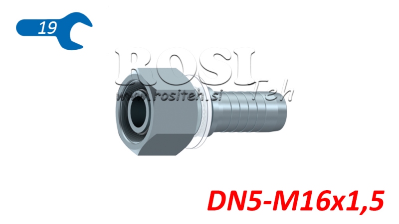 CONEXÃO HIDRÁULICA DKOS 8 COM FÊMEA DN5-M16X1,5