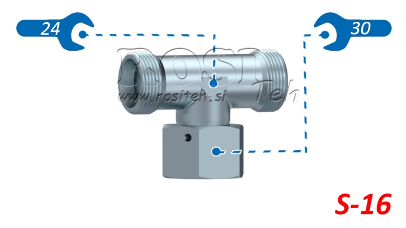 HIDRAULIKUS T-IDOM S-16 KÖZPONTI FORGÓ HOLLANDI ANYÁVAL M24X1,5