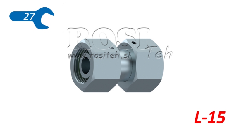 HYDRAULISK DOBBEL DREJELIG MØTRIK KOBLING (15L) M22X1,5