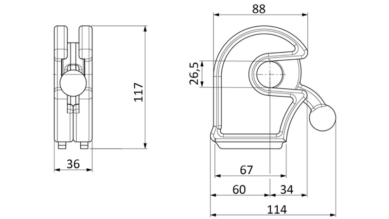 BORDWANDVERSCHLUSS TYP BLOCO FEMALE