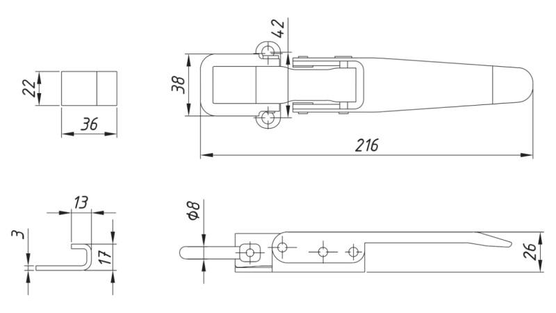 ZÁVER BOČNÍC TIP OCCHIO ECO