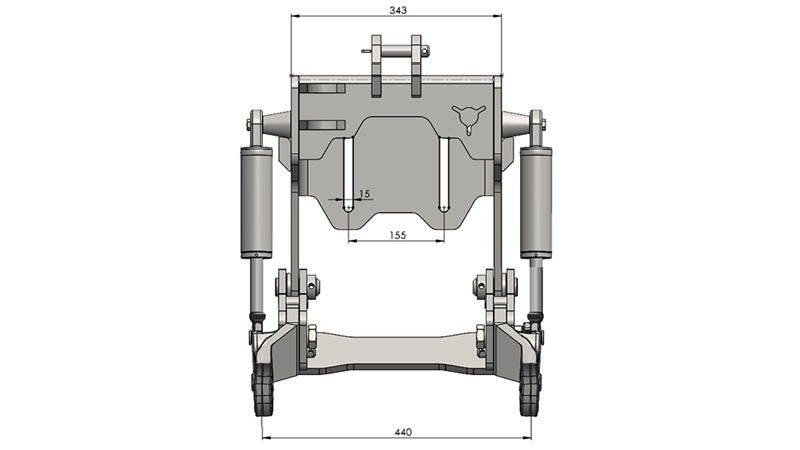 UNIVERZÁLIS FRONT HIDRAULIKA CAT. 1 - PROFI STANDARD TRAKTORHOZ 800 KG (RAL AZ ÖN VÁLASZTÁSA SZERINT)