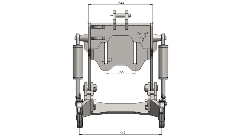 UNIVERZÁLIS FRONT HIDRAULIKA CAT. 1 - PROFI AUTOMATIC TRAKTORHOZ 800 KG (RAL AZ ÖN VÁLASZTÁSA SZERINT)