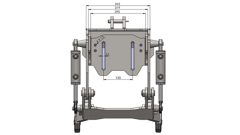 UNIVERZÁLIS FRONT HIDRAULIKA CAT. 1 - PROFI STANDARD TRAKTORHOZ 800 KG (RAL AZ ÖN VÁLASZTÁSA SZERINT)