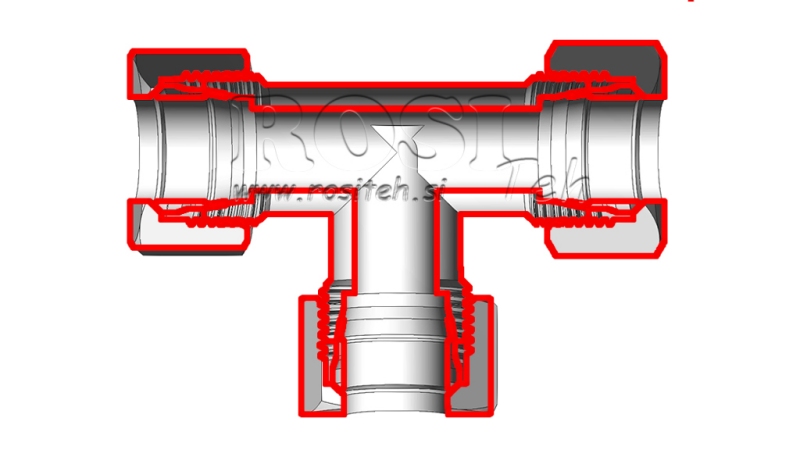 HYDRAULIK T-ANSCHLUSS L-15 MIT MUTTER