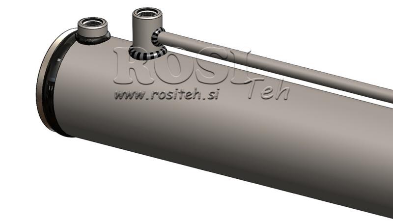 HYDRAULICKÝ VALEC PRE ŠTIEPAČKU DREVA S MONTÁŽNOU DOSKOU100/60-1050 - HORNÉ PRIPOJENIE