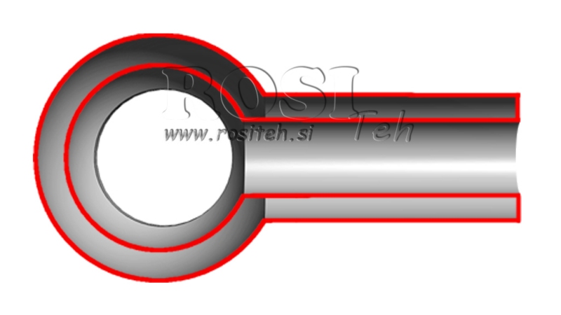 TUBO METALLICO BANJO 1/2 45mm