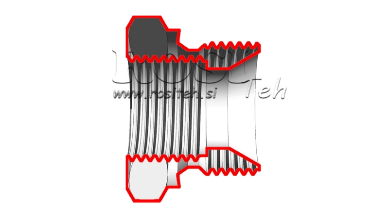 ADAPTADOR HIDRÁULICO MACHO-FÊMEA 1/2-3/8