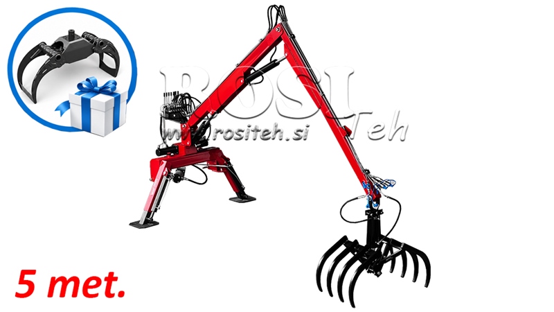 HYDRAULICKÝ NAKLADAČ S VIDLICAMI HUT 5 MET.
