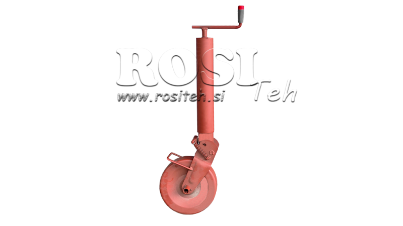 PODPERNÁ NOHA SO ZÁVITOM 300mm - 1500KG S OPORNIM KOLIESKOM