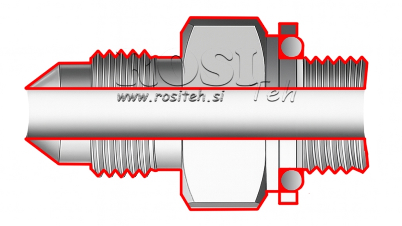 REDUTOR HIDRÁULICO 9/16 JIC74°-1/4 GAS