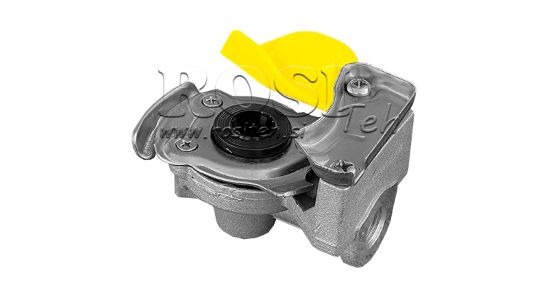 QUICK COUPLING MALE FOR AIR YELLOW WITH VALVE