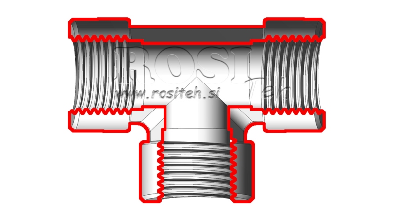 HIDRAULIČNI T KOM ŽENSKI-ŽENSKI 3/8