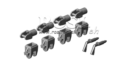SET OF MOUNTS FOR FORK TIPPER CAISSON