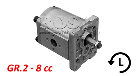 HYDRAULIC PUMP GR.2 8 CC LEFT - FLANGE