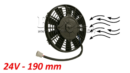 AXIAL LÜFTER - VENTILATOR 190 mm - ABLEITEND 24V