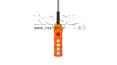 REMOTE SWITCH SET 4 BUTTONS + EMERGENCY STOP IN HOUSING WITH CABLE