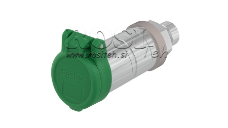 GREEN PROTECTIVE COVER PVC FEMALE QUICK COUPLING PUSH-PULL