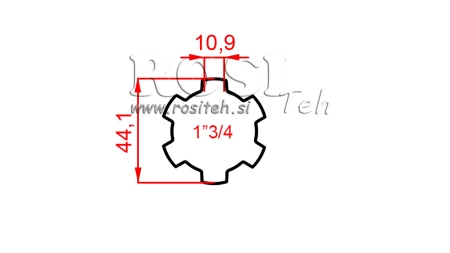 KARDANADAPTER BØSNING 1-3/4 (120 mm)